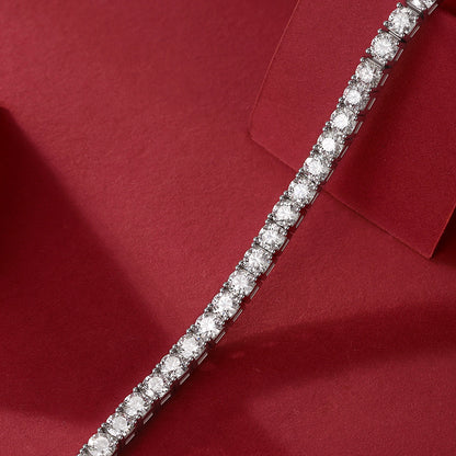 Celestial Veil – Silver Moissanite Bracelet