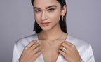 Vanilla - A Fashionable And Luxurious Jewelry Piece Set With 3-carat Moissanite S925 Sterling Silver And Platinum-plated Diamond