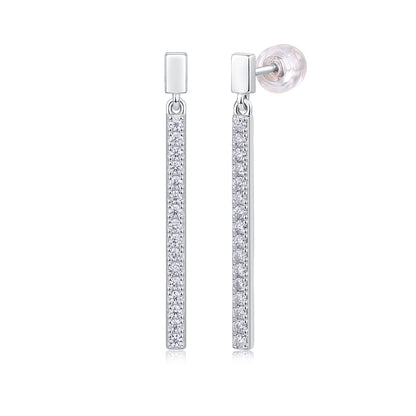 Dancing Light – Moissanite Silver Earrings