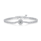 Magpie’s Passage – Silver Moissanite Bracelet