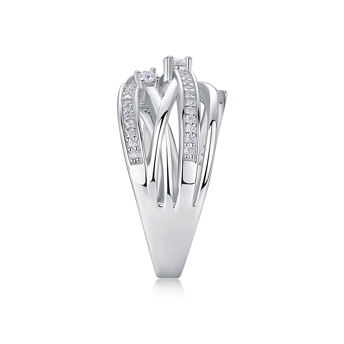 Celestial Glow – Moissanite Silver Ring