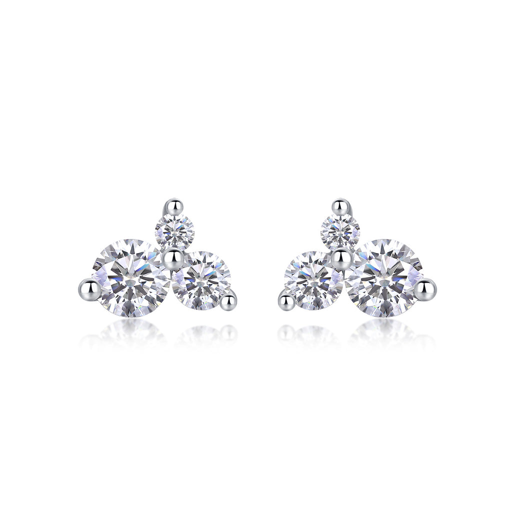 Ocean Whisper – Moissanite Silver Earrings