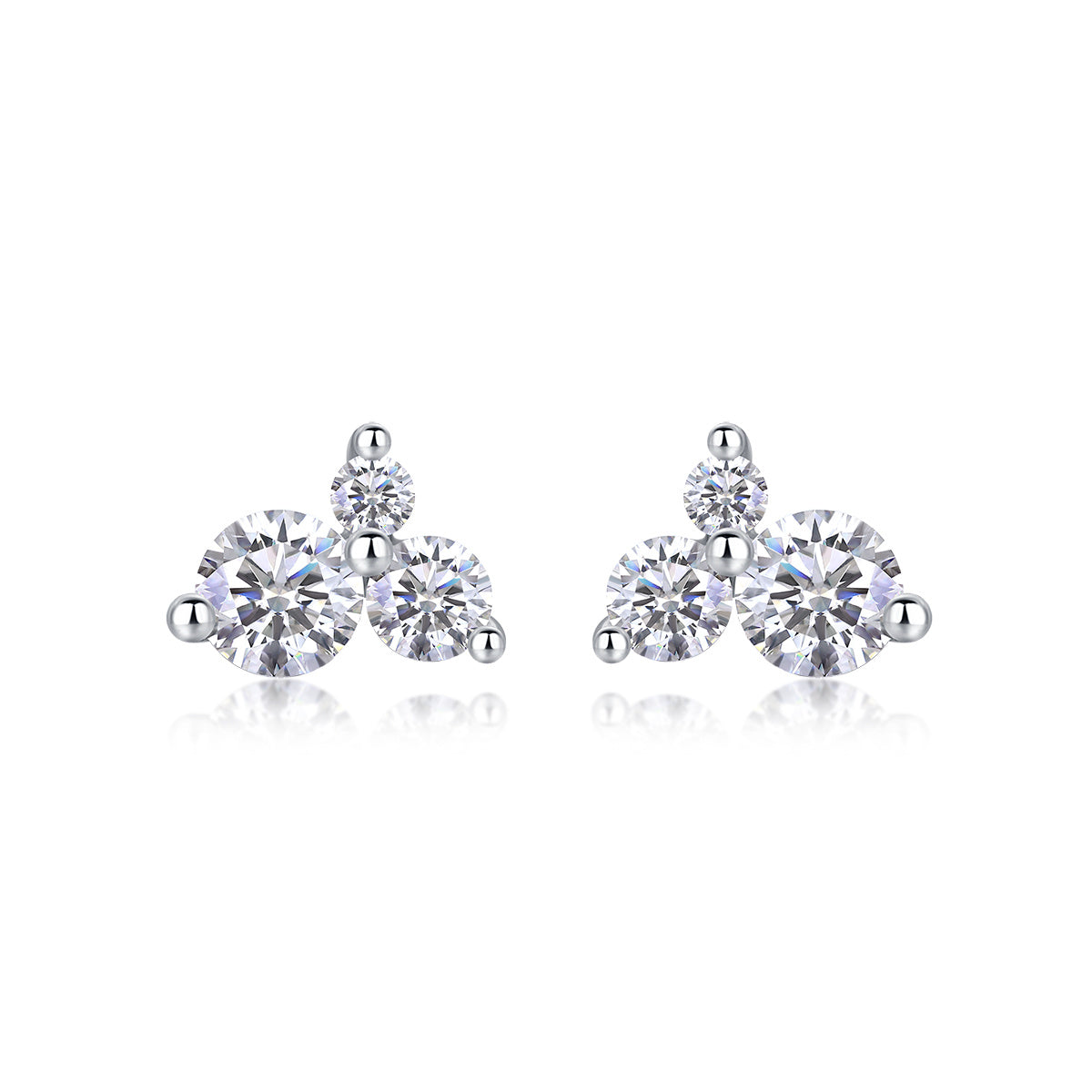 Ocean Whisper – Moissanite Silver Earrings