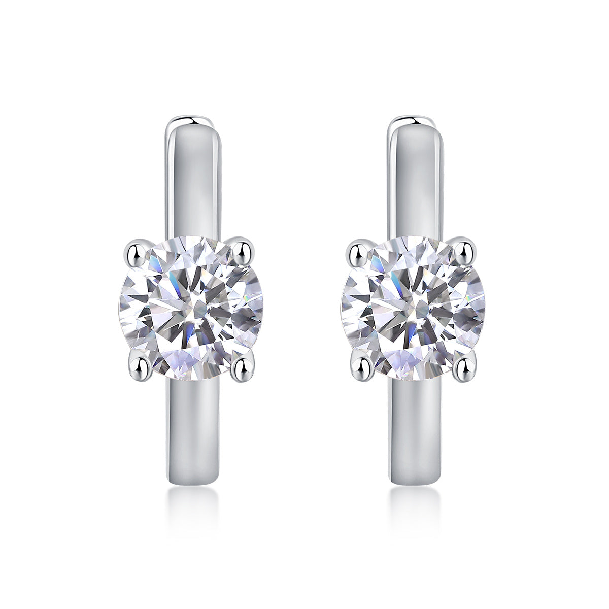 Heart’s Whisper – Moissanite Silver Earrings