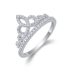 Regal Radiance – Moissanite Silver Crown Ring
