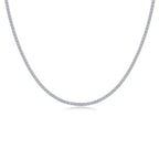 Frosted Serenity – Moissanite Silver Necklace