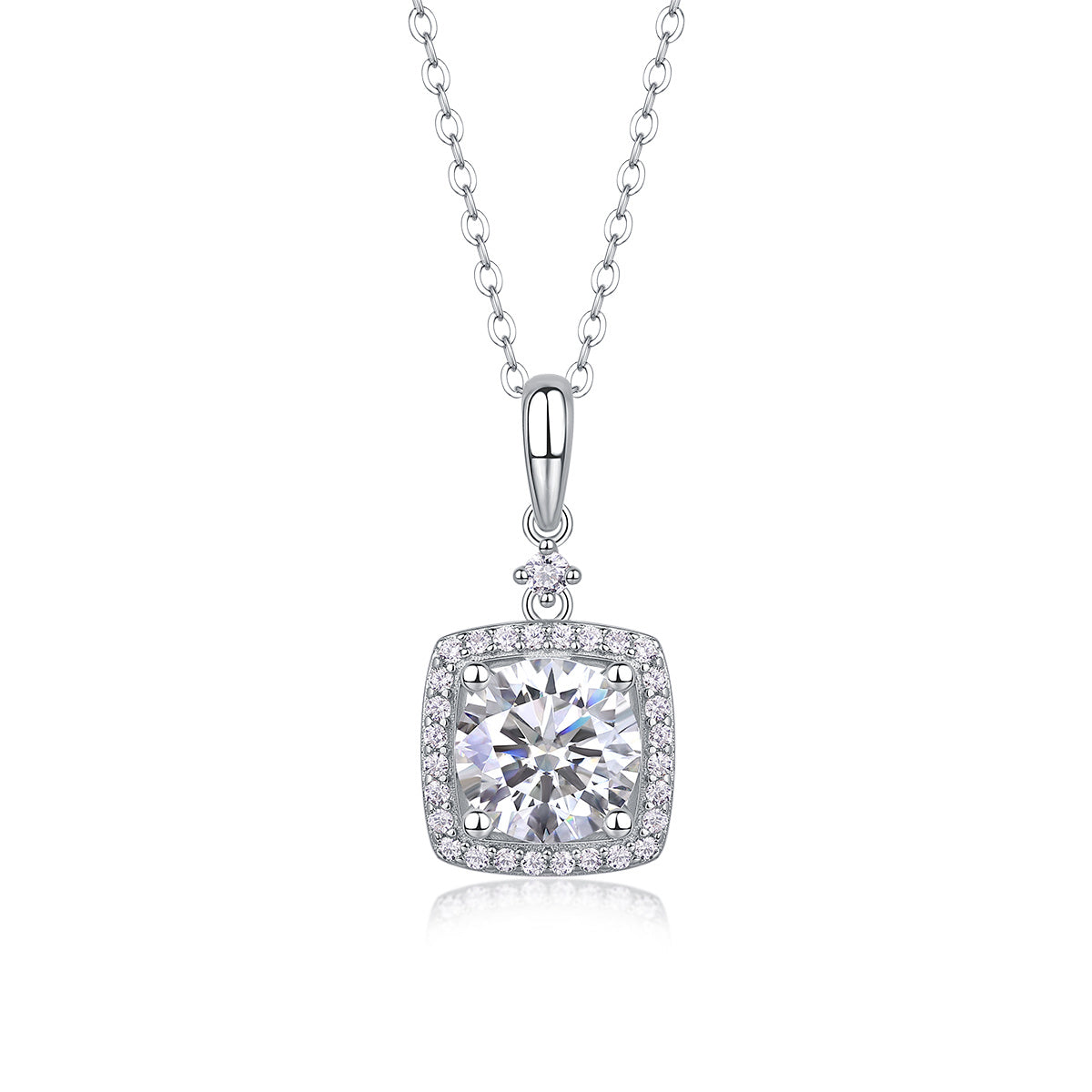 Pure Grace – Moissanite Silver Pendant Necklace