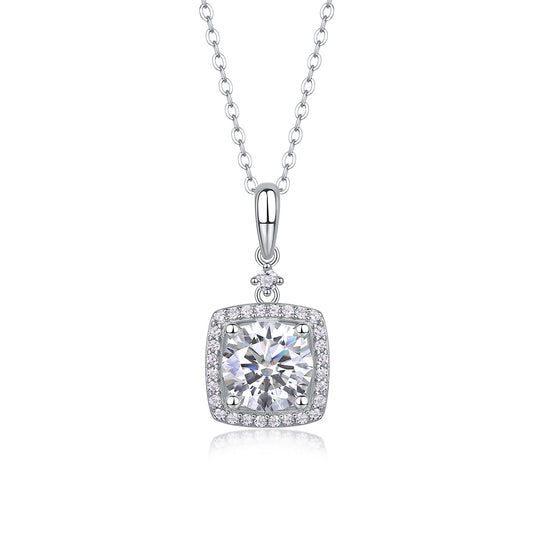 Pure Grace – Moissanite Silver Pendant Necklace