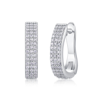Gentle Rhythm – Moissanite Silver Earrings