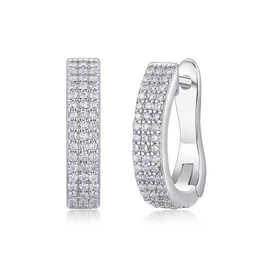 Gentle Rhythm – Moissanite Silver Earrings