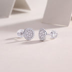 Stellar Whispers – Silver Moissanite Stud Earrings