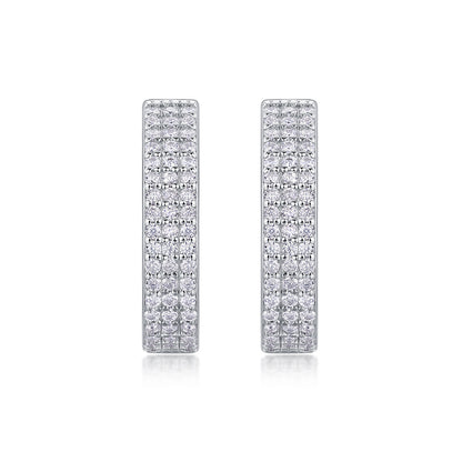 Gentle Rhythm – Moissanite Silver Earrings