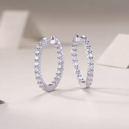 Oceanic Muse – Moissanite Silver Earrings