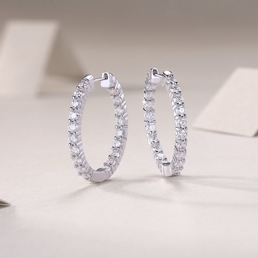 Oceanic Muse – Moissanite Silver Earrings