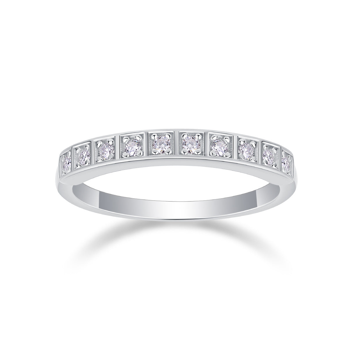 Brilliant Elegance – Moissanite Silver Ring