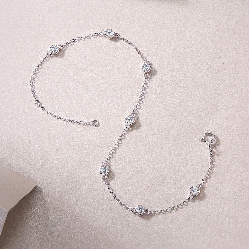 Dream Aura – Moissanite Silver Bracelet
