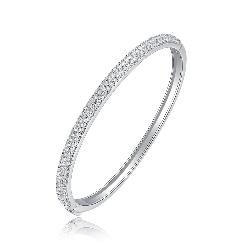 Moonlit Whisper – Moissanite Silver Bracelet