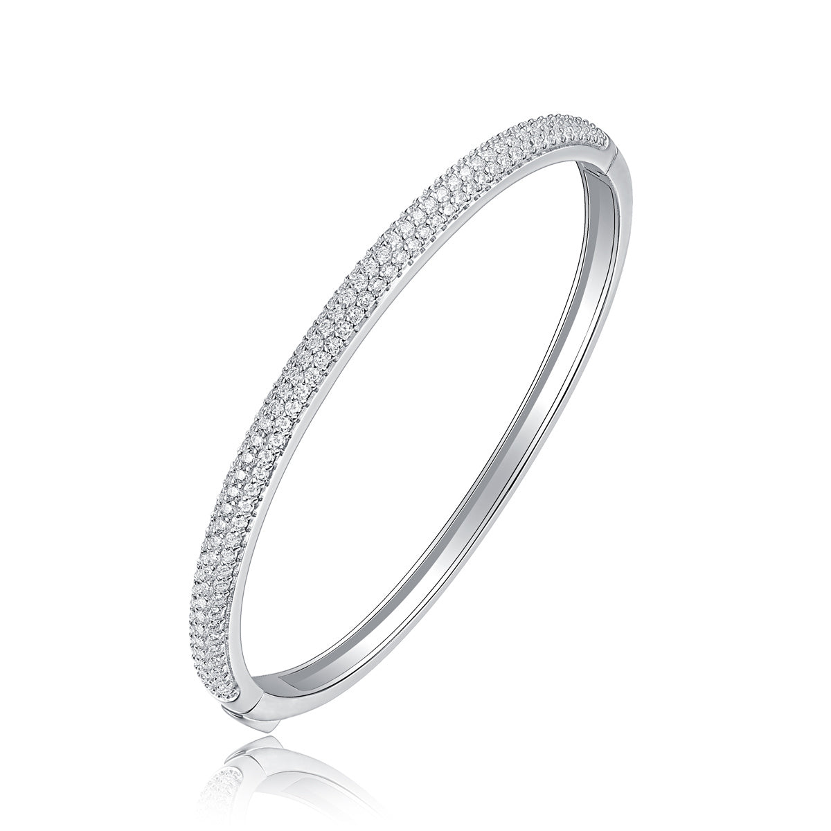 Moonlit Whisper – Moissanite Silver Bracelet