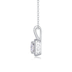 Celestial Cube – Moissanite Silver & Platinum Pendant