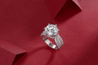 Grand Radiance – Moissanite Silver Ring