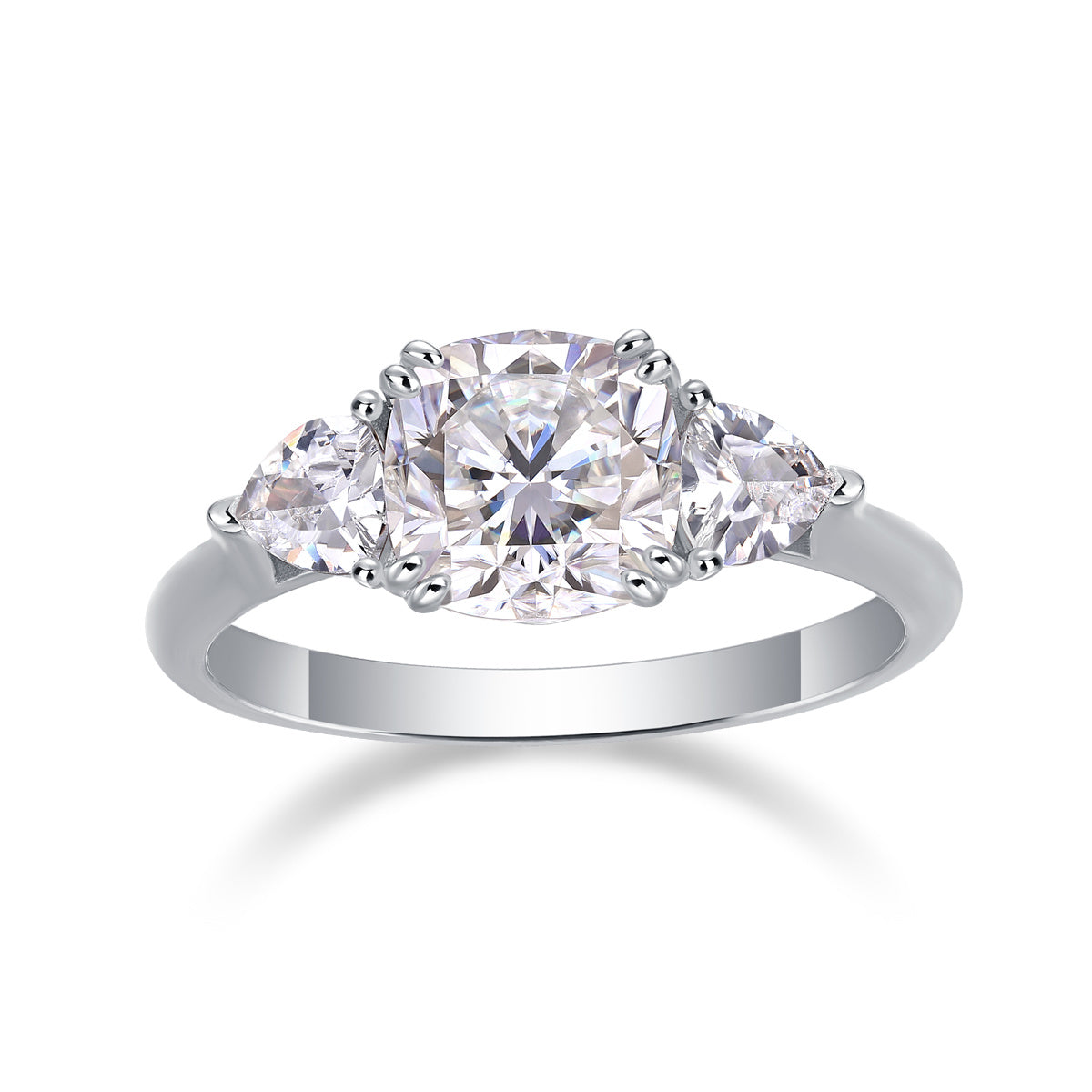 Radiant Promise – Moissanite Silver Wedding Ring