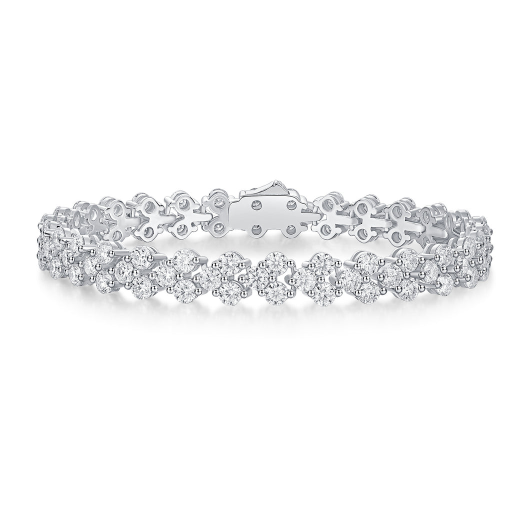 Moonlight Trail – Silver Moissanite Bracelet