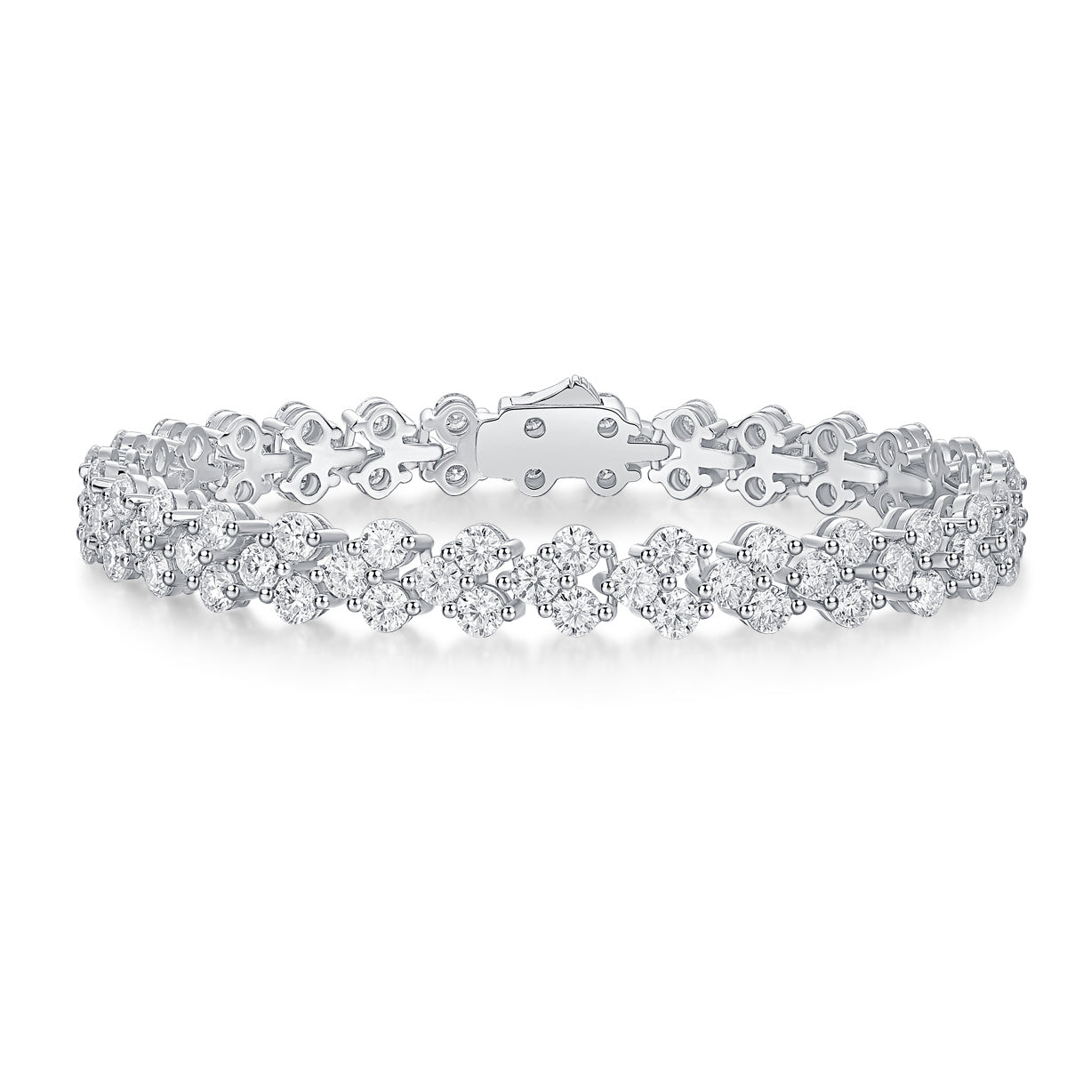 Moonlight Trail – Silver Moissanite Bracelet