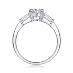 Forever Radiance – Moissanite Silver Wedding Ring