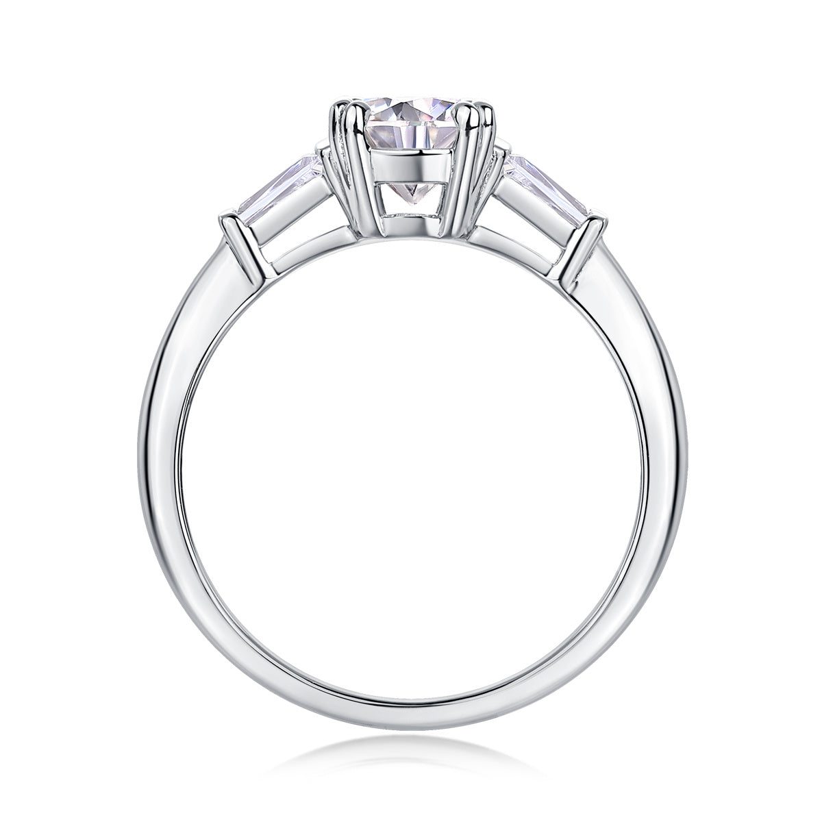 Forever Radiance – Moissanite Silver Wedding Ring