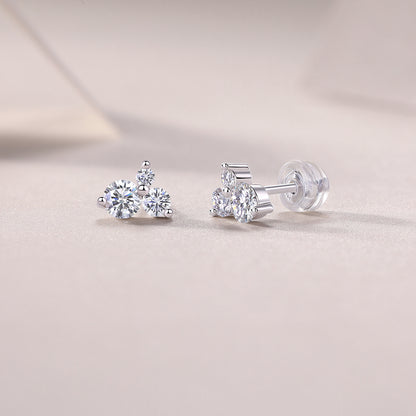 Ocean Whisper – Moissanite Silver Earrings