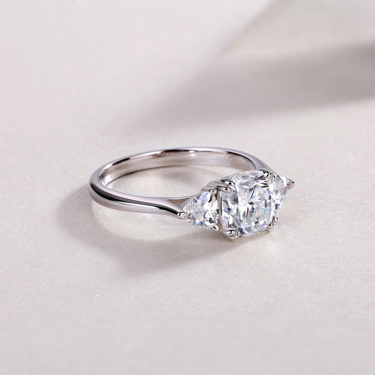 Radiant Promise – Moissanite Silver Wedding Ring