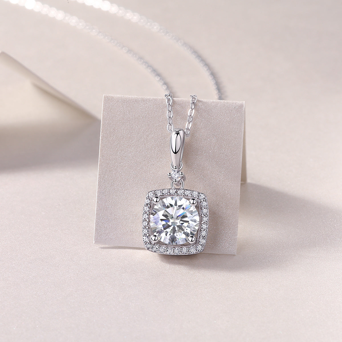 Pure Grace – Moissanite Silver Pendant Necklace
