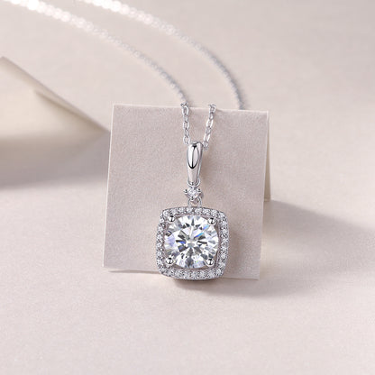 Pure Grace – Moissanite Silver Pendant Necklace